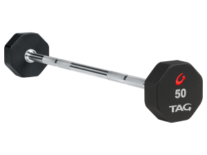 8-Sided Premium Urethane Fixed Barbell with Straight Handle
